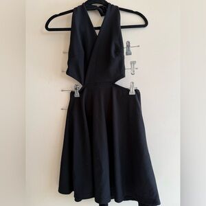 Elegant Black Halter Dress